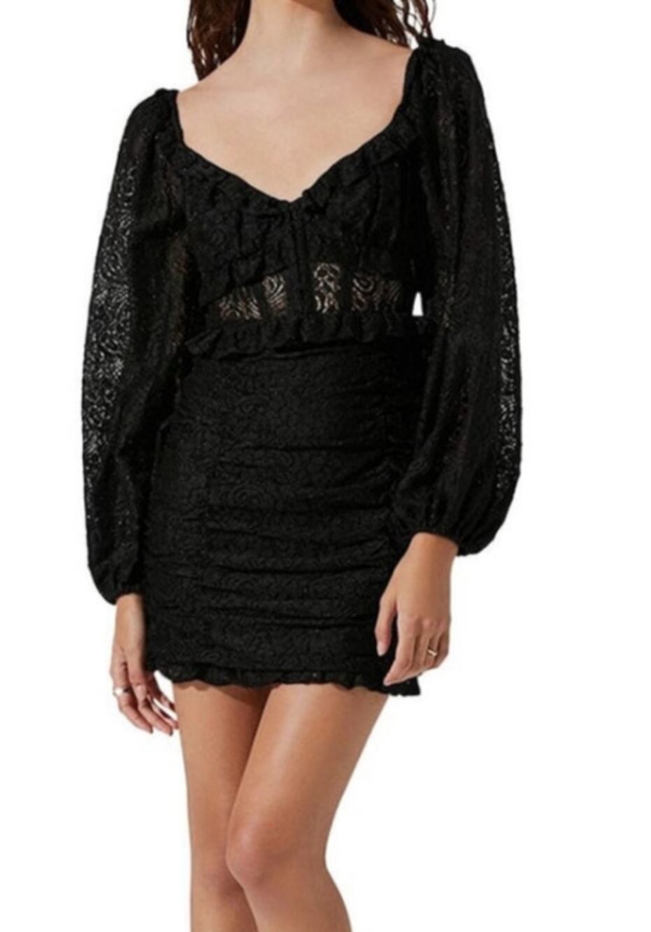 ASTR the Label lace mini cocktail party dress black size Medium M